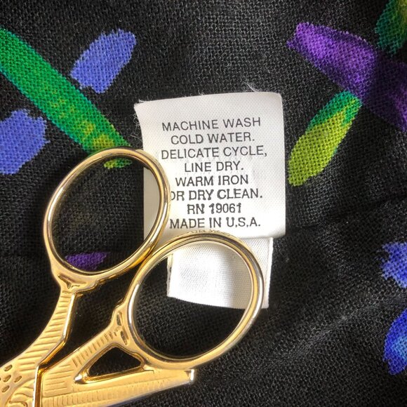 Vtg Doncaster Cropped Open Jacket Sz 4 Fringe Hem Vibrant Multicolor Pattern - Picture 11 of 12